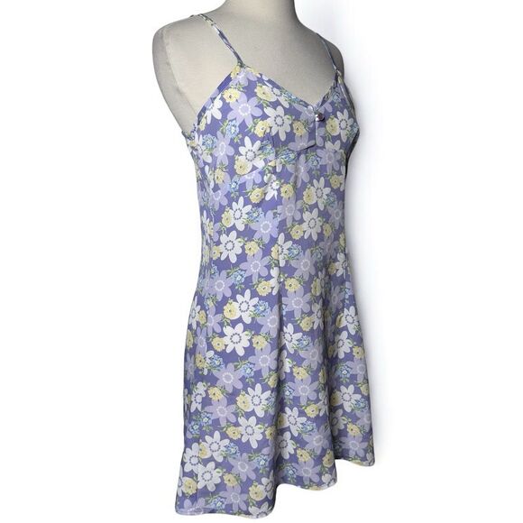 VTG Y2K Babydoll Dress Size 7 90s Pastel Floral Fairy Grunge Twee Mini Clueless - Picture 4 of 15